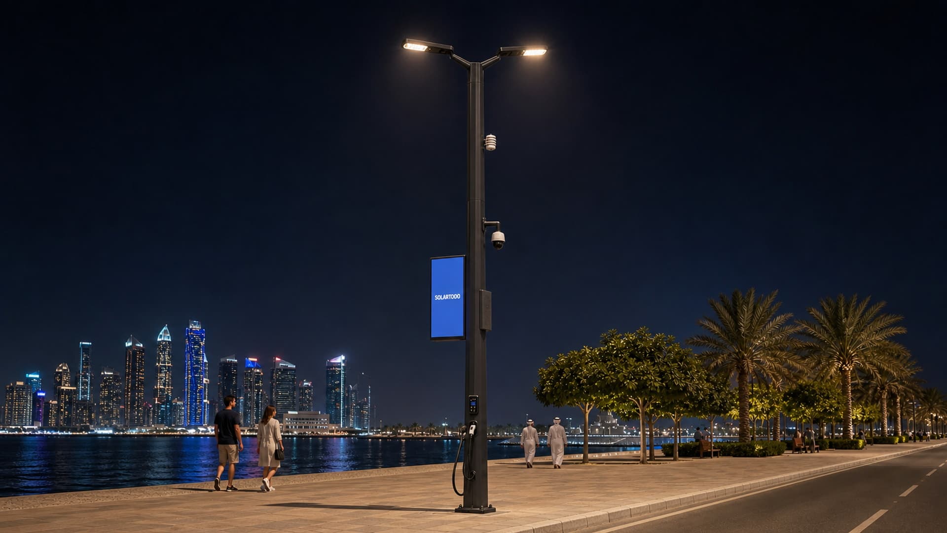 12 m Hushed Gate Municipal Smart Pole