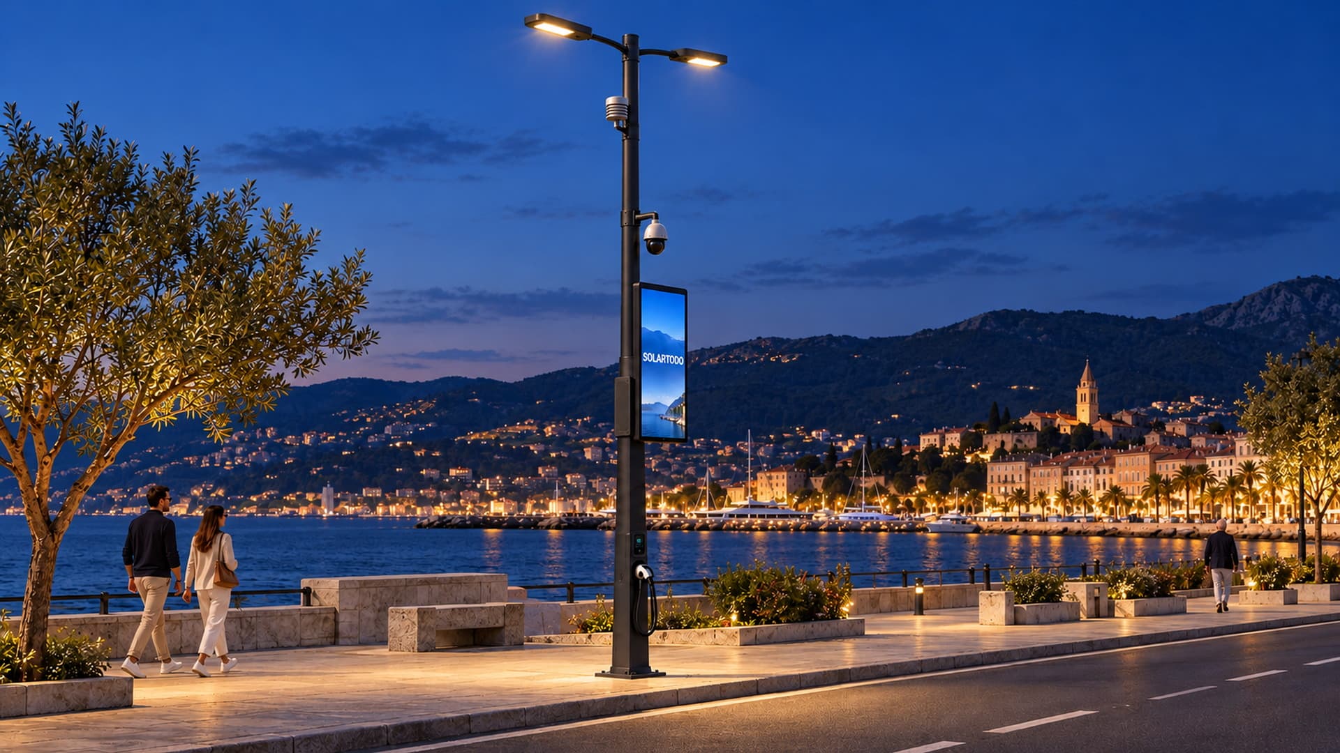 12 m Quiet Yoke Municipal Smart Pole